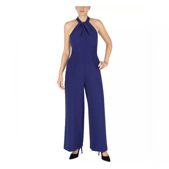 Elegant Navy Jumpsuit Women’s Size 6 - Picture 4 of 5